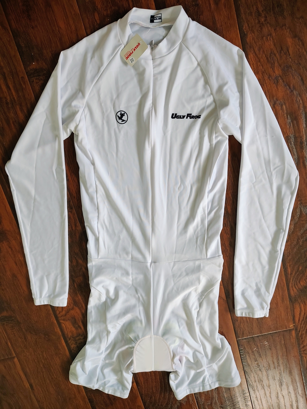 NWT Ugly Frog long-sleeve cycling triathlon suit All White Size XXL